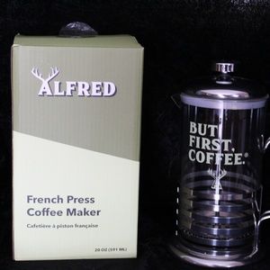 Alfred But First Coffee French Press Coffee Maker